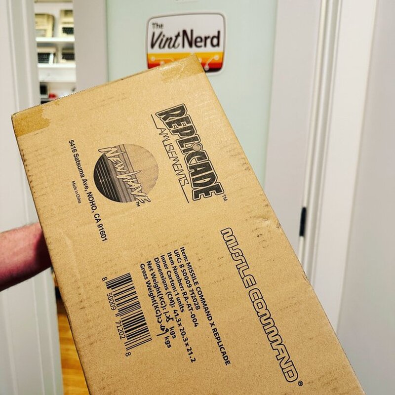 UPS Just dropped Missle Command off! □ Time to head to the studio and do some recording. □

#MissleCommand #Atari #Arcade #NewWaveToys #Replicade #RetroComputers #RetroGaming #TheVintNerd